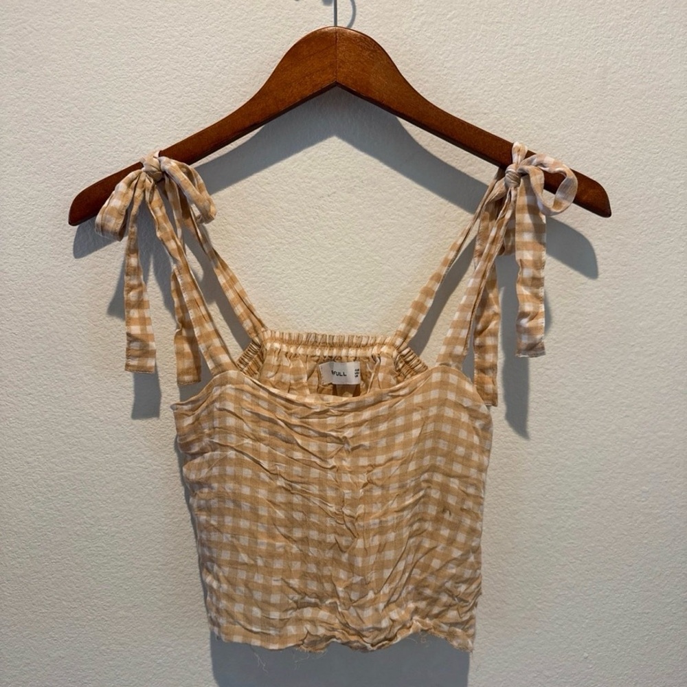 Faithfull the Brand crop top Light Tan Size 2